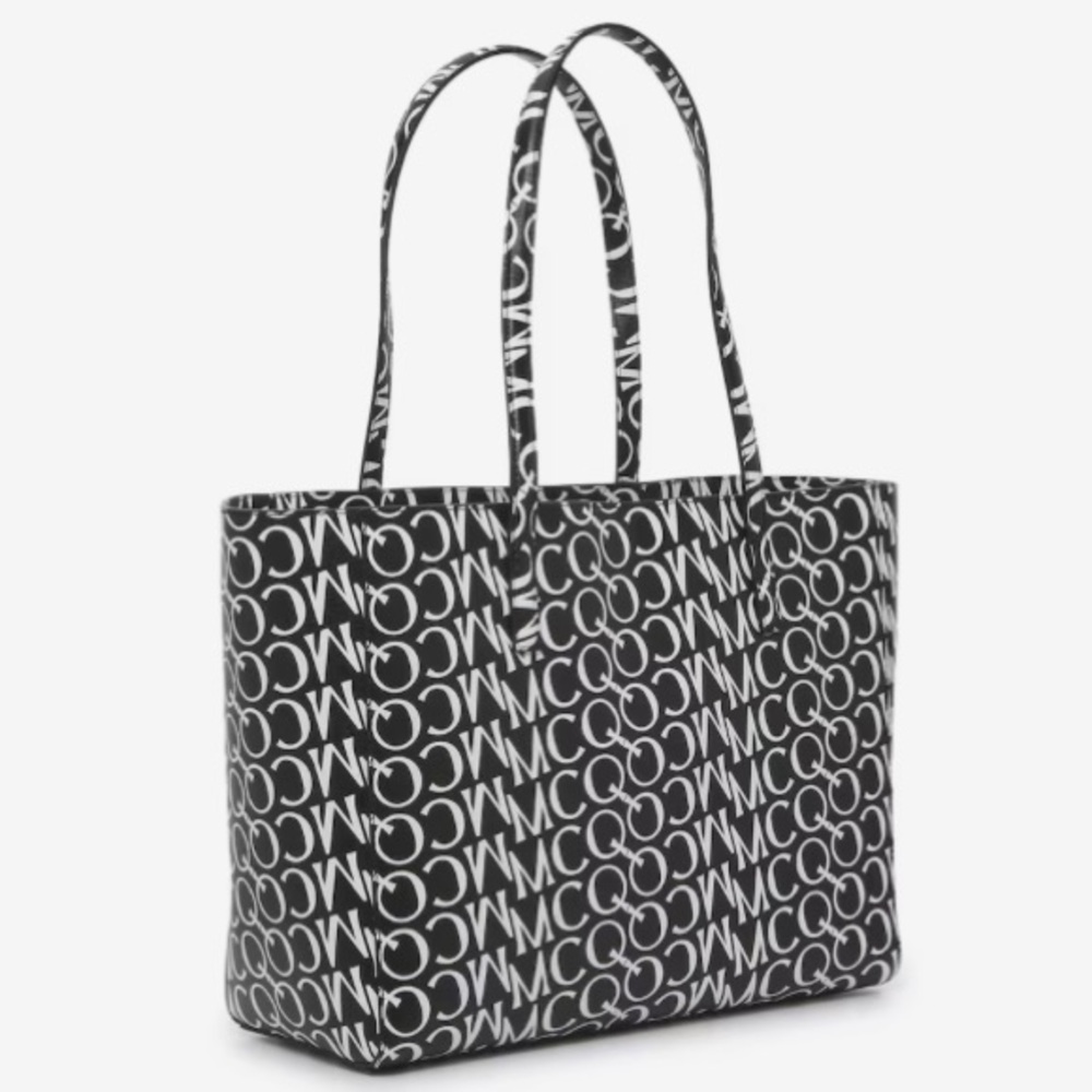 MCQ by Alexander McQueen Leather Logo Tote Purse. New! Black & White Logo Bag